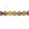 Heated Dragon Veins Agate Beads Strand Round Diameter 12mm Hole 1.5mm Approximately 33 Beads/Starnd