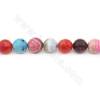 Heated Striped Agate Beads Strand Faceted Round Diameter 12mm Hole 1.5mm Approx.  27 Beads/Strand 39-40cm