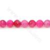 Perline di agata rosa riscaldate Diametro tondo sfaccettato 14 mm Foro 1,5 mm Circa 28 perline/filare