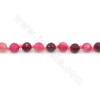 Heated Rose Pink Agate Beads Strand Faceted Round Diameter 6mm Hole 1mm Approximately  51 Beads/Strand