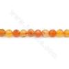 Heated Agate Beads Strand Faceted Round Diameter  6mm Hole 0.8mm Approximately 62 Beads/Strand
