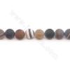 Erhitzte matte Botswana Achat Perlen Strang Runder Durchmesser 10 mm Loch 1 mm Ungefähr 38 Perlen / Strang