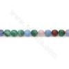 Riscaldato opaco mix colore striato perline agata filo rotondo diametro 6mm foro 1 mm lunghezza 39 ~ 40 cm / filo