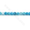 藍條紋瑪瑙串珠 圓形磨砂 尺寸6毫米 孔徑1毫米 長度39-40厘米/條