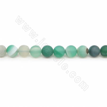 Heated Matte Striped Agate Beads Strand Round Diameter 6mm Hole 1mm Approx. 63 Beads/Strand 39-40cm