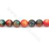 Perline di agata colorate riscaldate Diametro rotondo sfaccettato 12 mm Foro 1,2 mm Circa 28 perline/filare