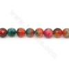 Perline di agata colorate riscaldate Diametro rotondo sfaccettato 8 mm Foro 1 mm Circa 48 perline/filare