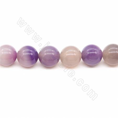 Heated Purple Agate Beads Strand Round Diameter 12mm Hole 1.2mm Approx. 32 Beads/Strand