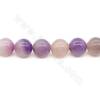 Perles Agate violet chauffé ronde sur fil Taille 12mm trou 1.2mm environ 32perles/fil