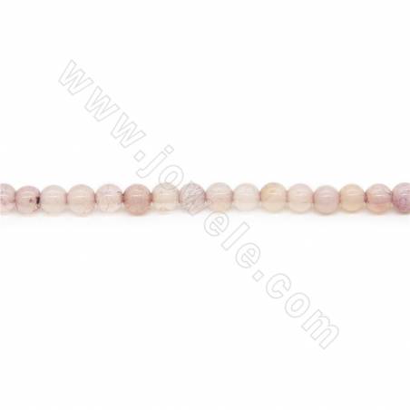 Perles Agate chauffé ronde sur fil Taille 4mm trou 1.2mm environ 90perles/fil