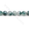 Perles Agate chauffé ronde facette sur fil  Taille 14mm trou 1.2mm environ 25perles/fil