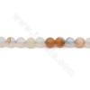 Heated Agate Beads Strand Faceted Round Diameter 6mm Hole 1mm Length 39~40cm/Strand