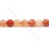 Perles Agate rayée chauffé ronde facette sur fil  Taille 8mm trou 1mm environ 48perles/fil