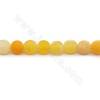 Perles Agate patinée chauffé mate ronde sur fil Taille 8mm trou 1mm environ 49perles/fil