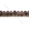 Perles de Quartz fumé en rondelle sur fil  Taille 8x12mm trou 1mm 15~16"/fil