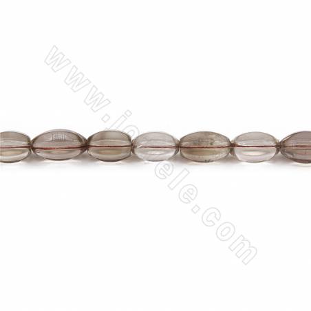 Perline di quarzo fumé naturale in filo sfaccettato a forma di barile Dimensioni 17x19 mm Foro 1,2 mm Circa 24 perline/filare