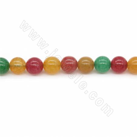 Natural Mix Color Quartz Beads Strand Round Diameter 8mm Hole  0.8mm Length  39~40cm/Strand