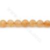 Perles de Citrine teinté ronde facette sur fil Taille 12mm trou 1mm 15~16"/fil