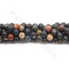 Perles Bois opalite ronde sur fil  Taille 8-12mm trou 0.8~1.2mm 15~16"/fil