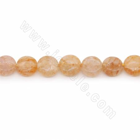 Perline naturali di citrino Diametro Rondelle 10 mm Foro 0,8 mm Circa 39 perline/filare