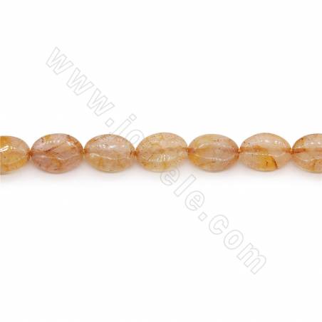 Perline naturali di citrino Filo ovale Dimensioni 6x16mm Foro 1mm Circa 25 perline/filo