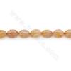 Perles de Citrine ovale sur fil  Taille 6x16mm trou 1mm environ 25perles/fil