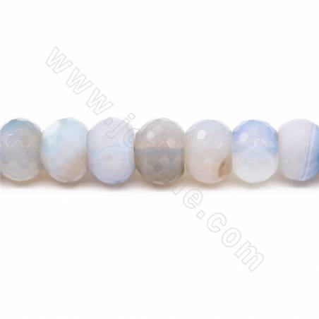 Beheizter Achat Perlen Strang Facettiert Abakus Größe 12 × 17 mm 16 mm Loch 1,5 mm Ca. 31Perlen/Strang