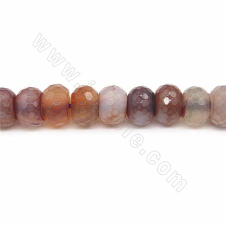 Heated Agate Faceted Abacus Beads Strand  Size 10×14mm Hole 2mm Approx. 38 Beads/Strand