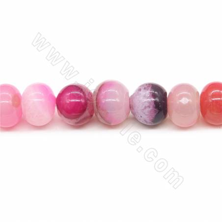 Heated Striped Agate Abacus Beads Strand Size 12×16mm Hole 1mm Approx. 29 Beads/Strand 39-40cm