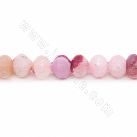 Heated Striped Agate Faceted Abacus Beads Strand Size 10×14mm Hole 1.2mm Approx.34 Beads/Strand 39-40cm