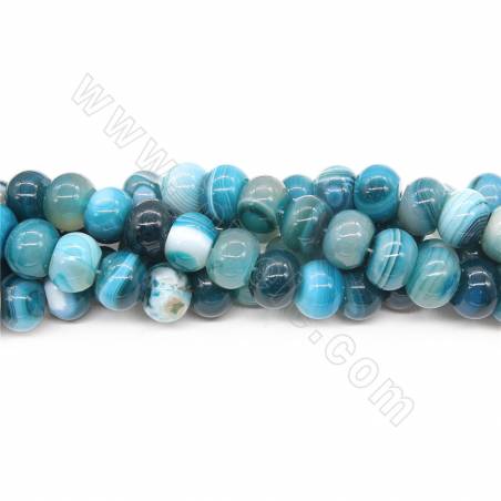 Heated Striped Agate Abacus Beads Strand Size12×18mm Hole 2mm Approx. 31Beads/Strand 39-40cm