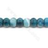 藍條紋瑪瑙串珠 算盤珠 尺寸12×18毫米 孔徑2毫米 長度39-40厘米/條