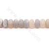 Natural Matte Grey Agate Abacus Beads Strand Size 6×10mm Hole 1mm Approx.62 Beads/Strand 39-40cm