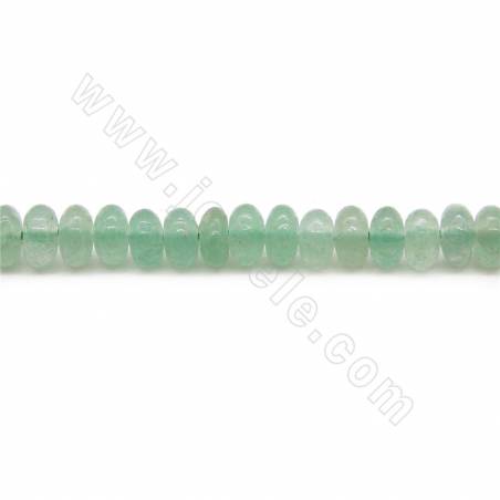 Perles d'Aventurine en rondelle sur fil  Taille 2x4mm trou 0.5mm environ 155perles/fil