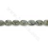 Perles de Prehnite ovale facette sur fil  Taille 7x17mm trou 0.8mm 15~16"/fil