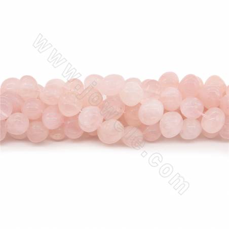 Natürlicher Rosenquarz Perlen Strang Unregelmäßige Größe 12x17mm Loch 1,2mm Ca. 30 Perlen/Strang