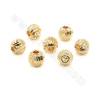 Brass Gold-Plated Spacer Beads Size 7mm Hole 2mm 50g/Pack