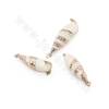 Electroplated Conch Shell Pendant With Gold Plated Brass Findings Approx.12x39mm Hole 3.7mm 10pcs/Pack
