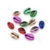 Multi-Color Electroplated Shell Pendant  Approx.7x20mm 100pcs/Pack