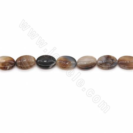 Heated Striped Agate Beads Strand Oval Size 15x20mm Hole 1.5mm Approx. 20Beads/Strand 39-40cm