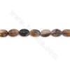 Perles d'Agate rayé chauffé ovale sur fil Taille 15x20mm trou 1.5mm environ 20perles/fil