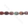Heated Dragon Veins Agate Beads Strand Faceted Oval Size 18x25mm Hole 1.5mm Approx. 16Beads/Strand