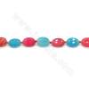 Heated Mix Color Agate Beads Strand Oval Size 15x20mm Hole 1.5mm Approx.17Beads/Strand