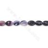 Heated Striped Agate Beads Strand Faceted Oval Size 13x18mm Hole  1.5mm Approx.22Beads/Strand