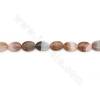 Heated Striped Agate Beads Strand Flat Oval Size 16x20mm Hole 1mm Approx. 20Beads/Starnd 39-40cm