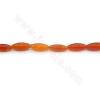 Heated Red Agate Beads Strand Rice Shape  Size 12x30mm Hole 2mm Approx.13 Beads/Strand