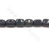 Natural Black Agate Beads Strand Rectangle Size 11x16mm Hole 1.5mm Approx. 25Beads/Strand 39-40cm
