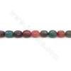 Perline di agata di colore misto riscaldato filo ovale sfaccettato dimensioni 11x15 mm foro 1,5 mm circa 27 perline/filo