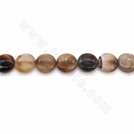Heated Striped Agate Beads Strand Rondelle Diameter 20mm Hole 1.5mm Approx.16Beads/Strand 39-40cm