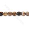 Heated Striped Agate Beads Strand Rondelle Diameter 20mm Hole 1.5mm Approx.16Beads/Strand